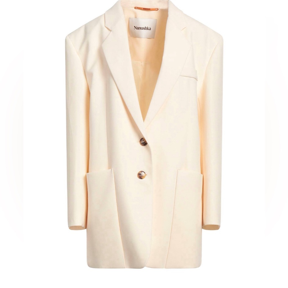 Nanushka ivory jacket blazer